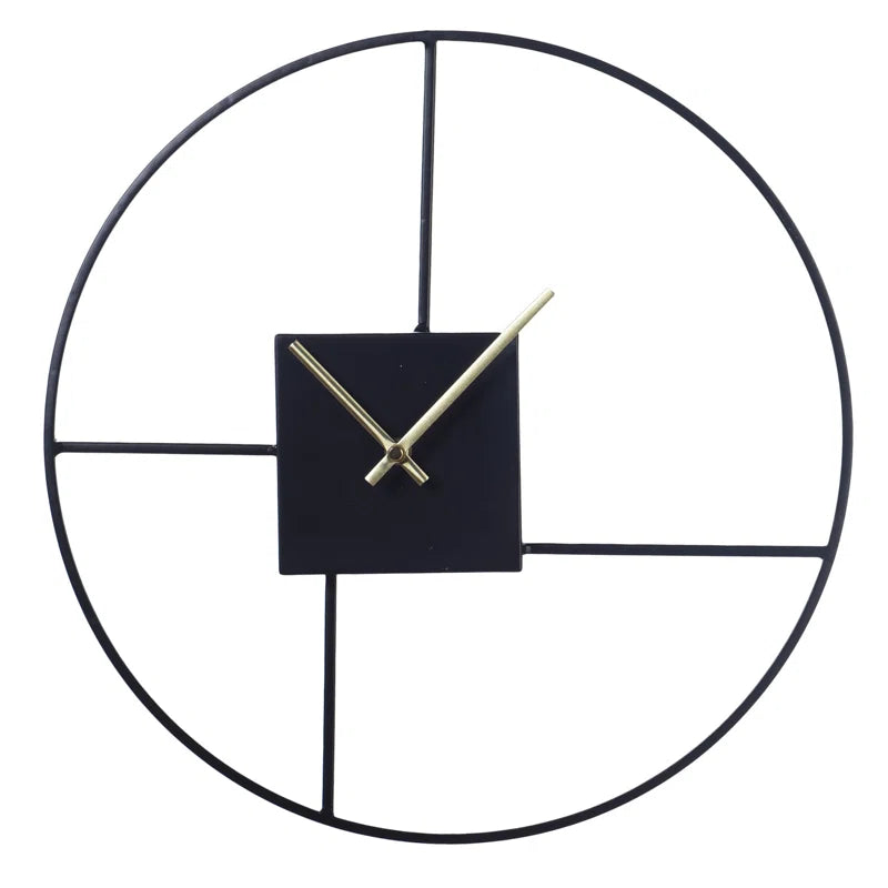 Home Decor: Metal Wall Clock Round Frame