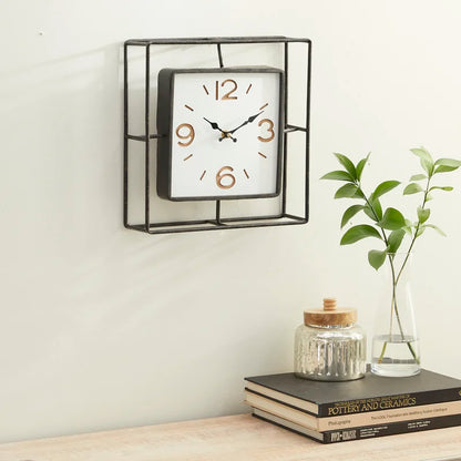 Home Decor: Square Metal Wall Clock