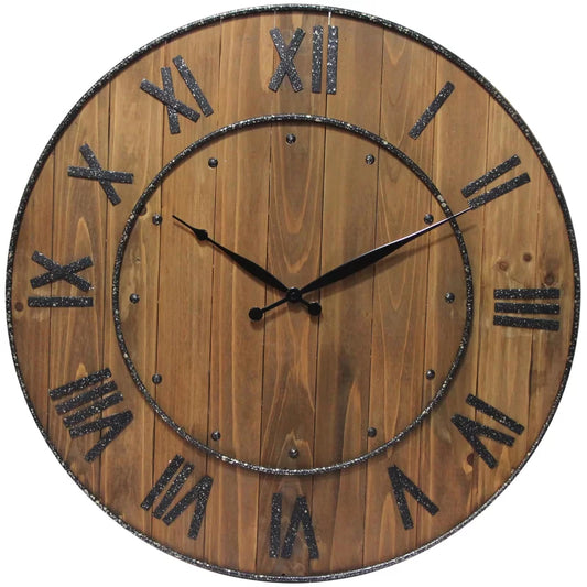 Home Decor: Wood Wall Clock Brown