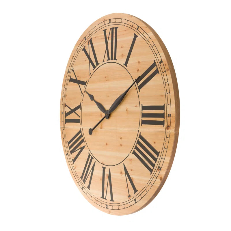 Home Decor: Wood Wall Clock Walnut