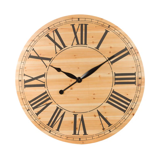 Home Decor: Wood Wall Clock Walnut