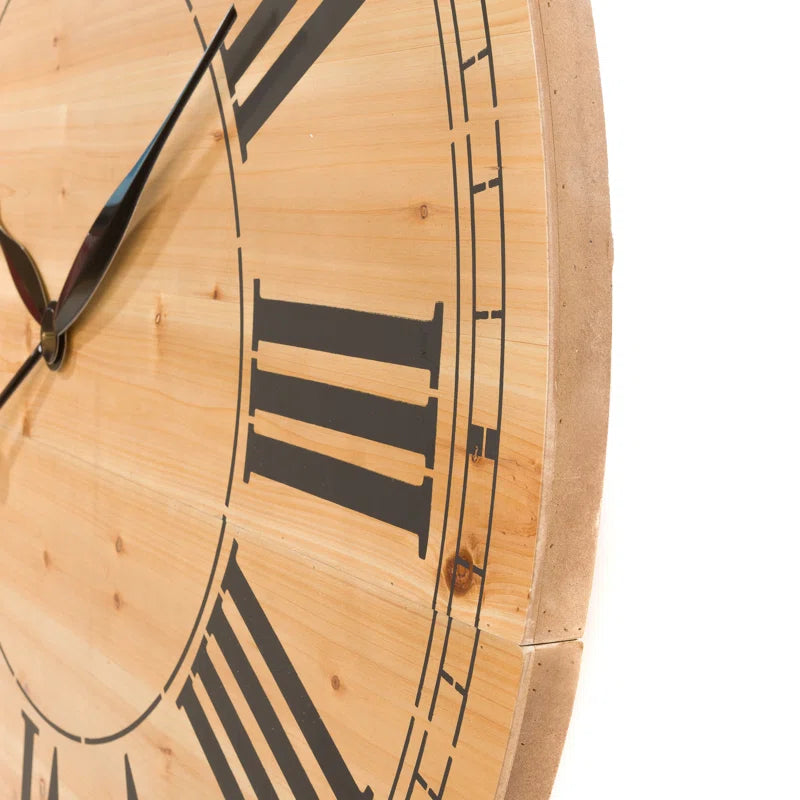 Home Decor: Wood Wall Clock Walnut