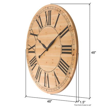 Home Decor: Wood Wall Clock Walnut