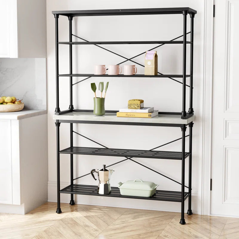 Kitchen Racks: Modern 5-Tier Metal Kitchen Baker's Rack with Open Shel ...