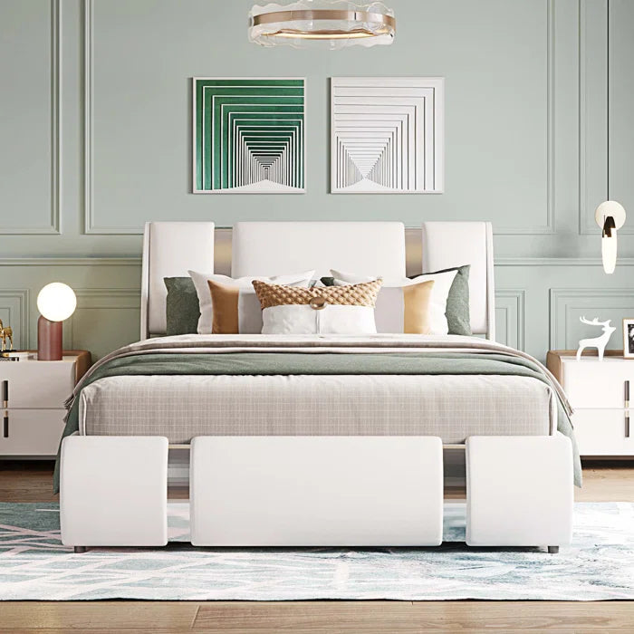 Hydraulic Bed: Aarav Upholstered Storage Bed