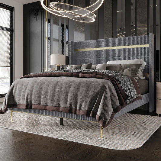 Hydraulic Bed: Anaika Upholstered Bed
