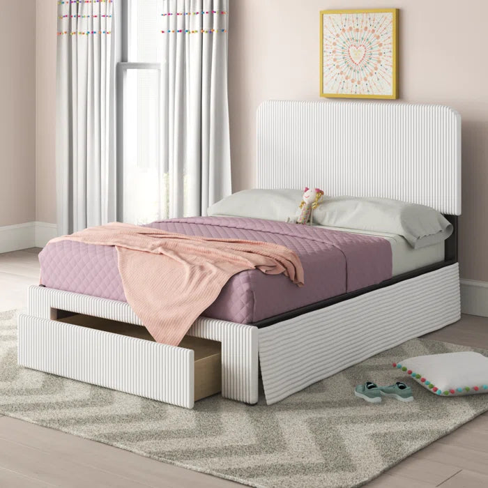 Hydraulic Bed: Audeline Upholstered Storage Bed