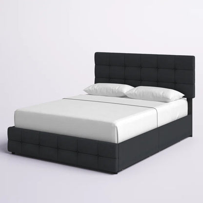 Hydraulic Bed Kendal Tufted Upholstered Storage Platform Bed with Adjustable Headboard