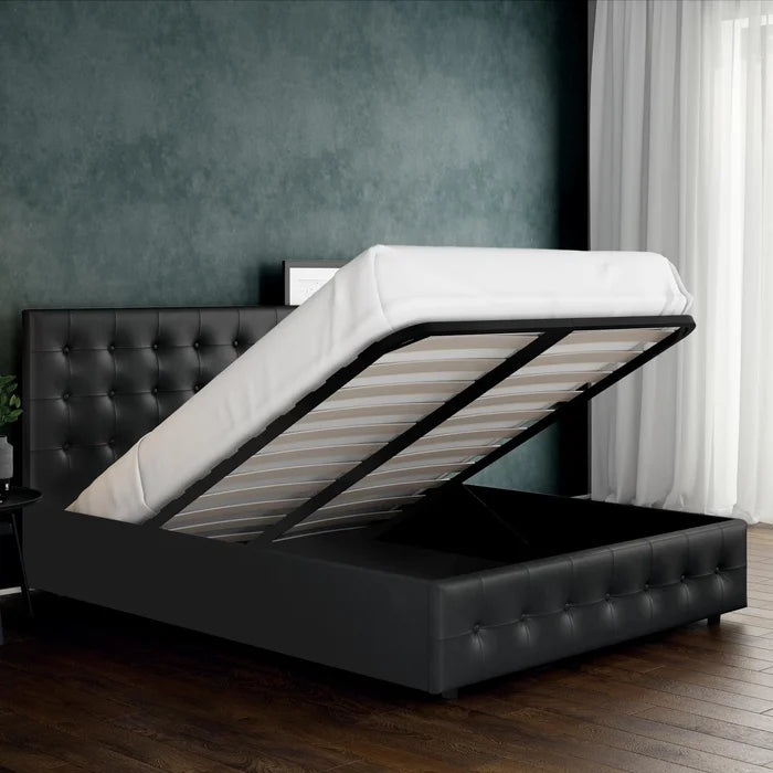 Hydraulic Bed: Morphis Upholstered Storage Bed