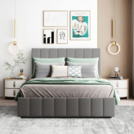 Hydraulic Bed: Upholstered Storage Bed