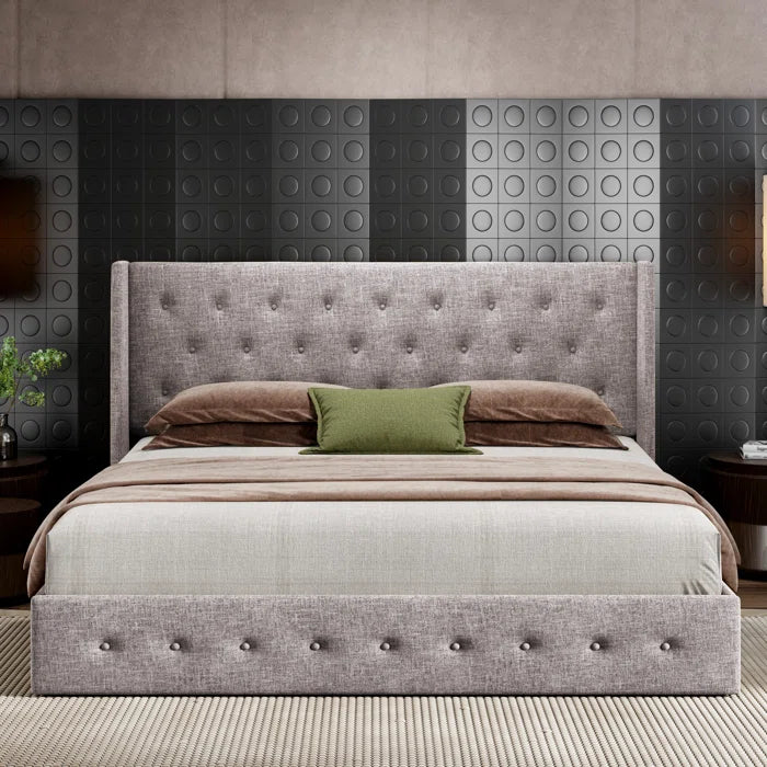 Hydraulic Bed: Upholstered Storage Bed