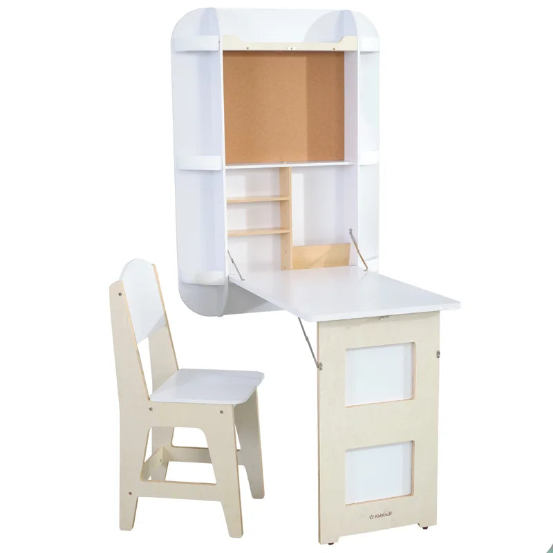 Kids Study Chair: Floating Wall Desk & Chair