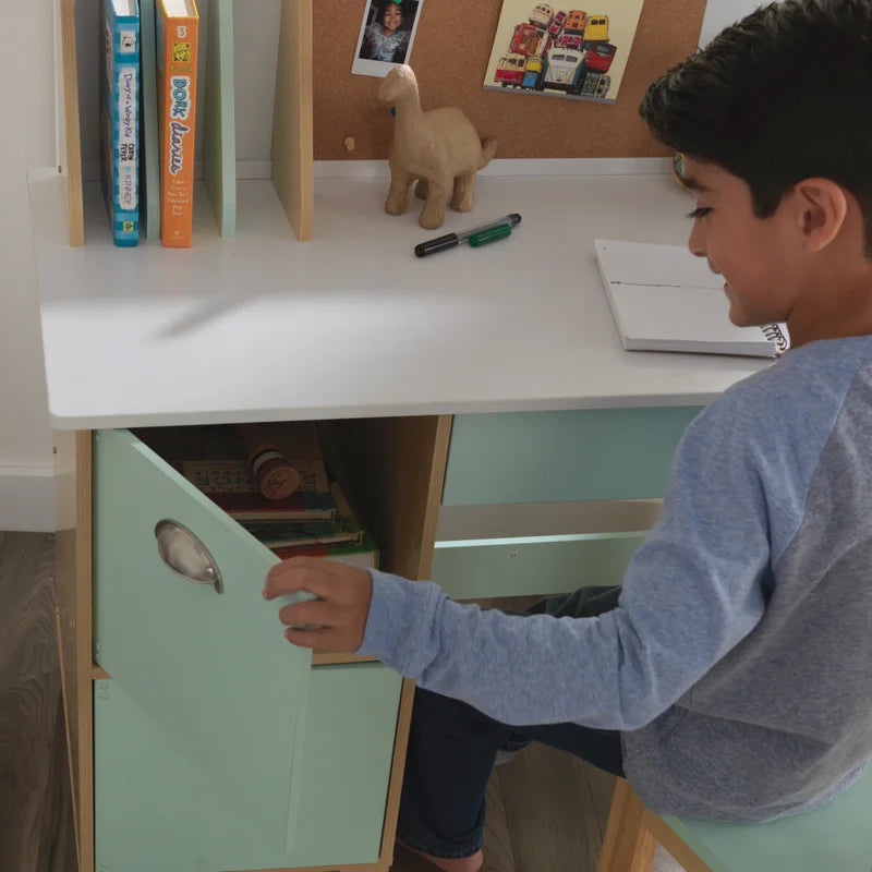 Kids Study Table: 35.8'' Writing Desk With Chair