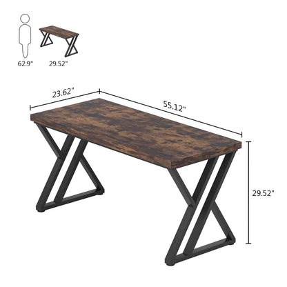 Kids Study Table: 55.12'' Wooden Desk