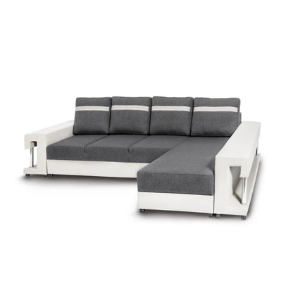 L Shape Sofa Cum Bed: Gray Sofa Bed For Living Room
