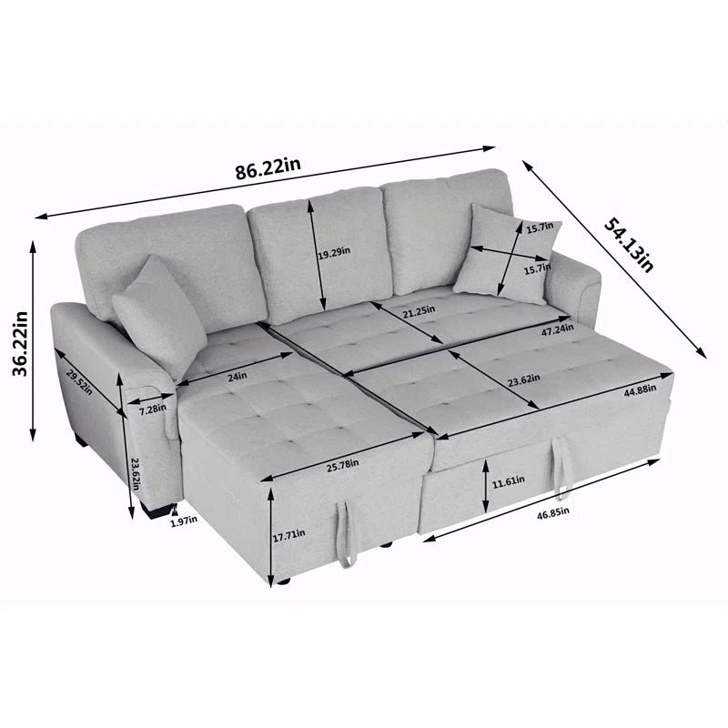 L Shape Sofa Cum Bed: Space Saving Sofa Bed