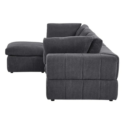 L Shape Sofa Set: 4-Piece Modular Sectional Sofa