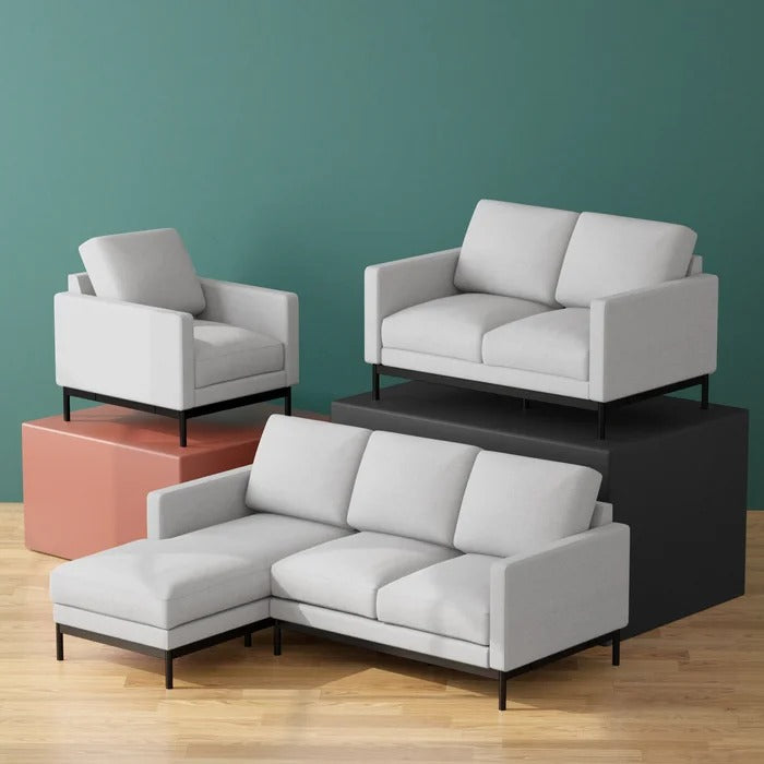 L Shape Sofa Set: Compact Contemporary Design