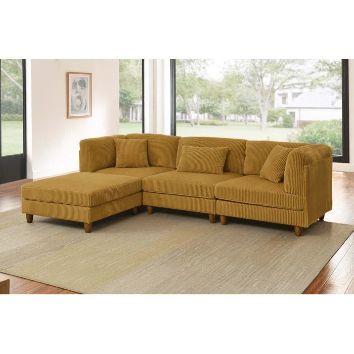 L Shape Sofa Set: Cozy Modular Sectional Blends Modern Style