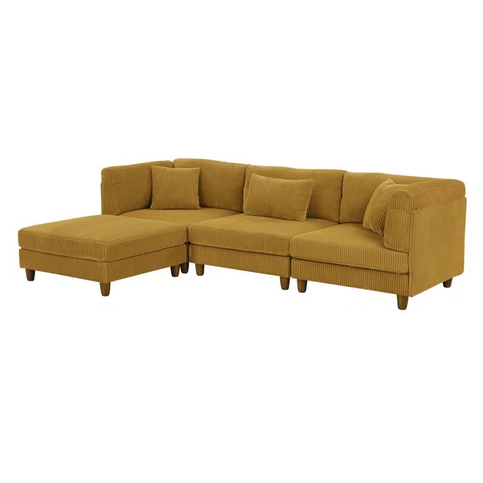 L Shape Sofa Set: Cozy Modular Sectional Blends Modern Style