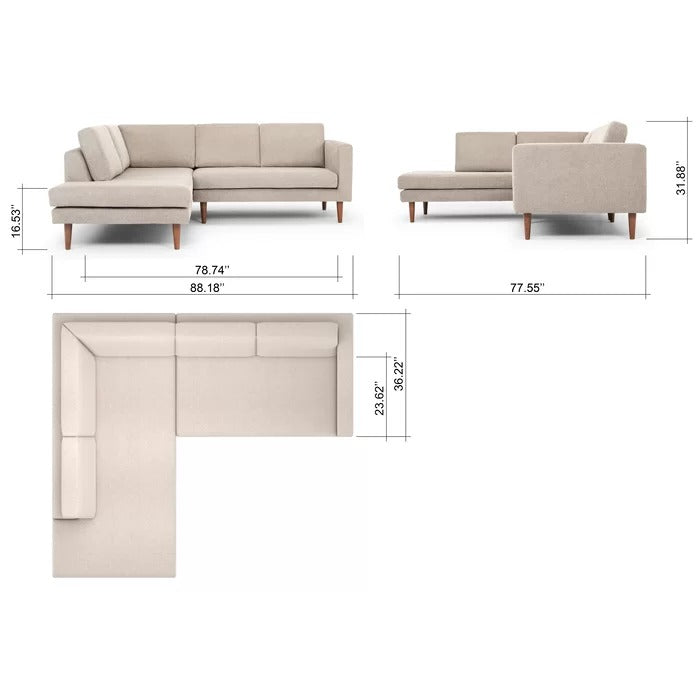 L Shape Sofa Set: L-Shaped Corner Sectional Sofa