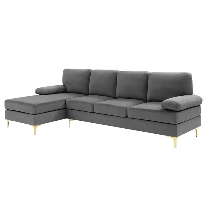 L Shape Sofa Set: L-shaped sectional sofa comfortabe and chic style