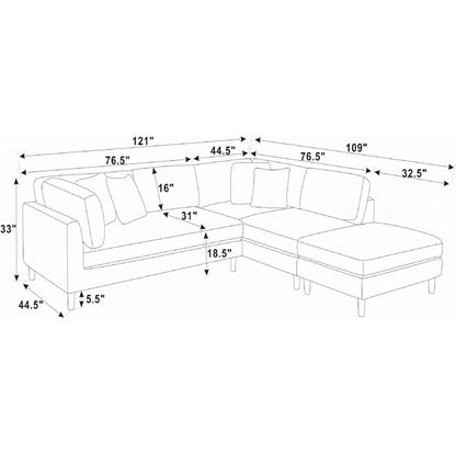 L Shape Sofa Set: Large Seating L Shape Sectional Sofa
