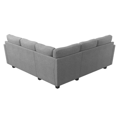 L Shape Sofa Set: Living Room 3+2 Corner Sectional Sofa