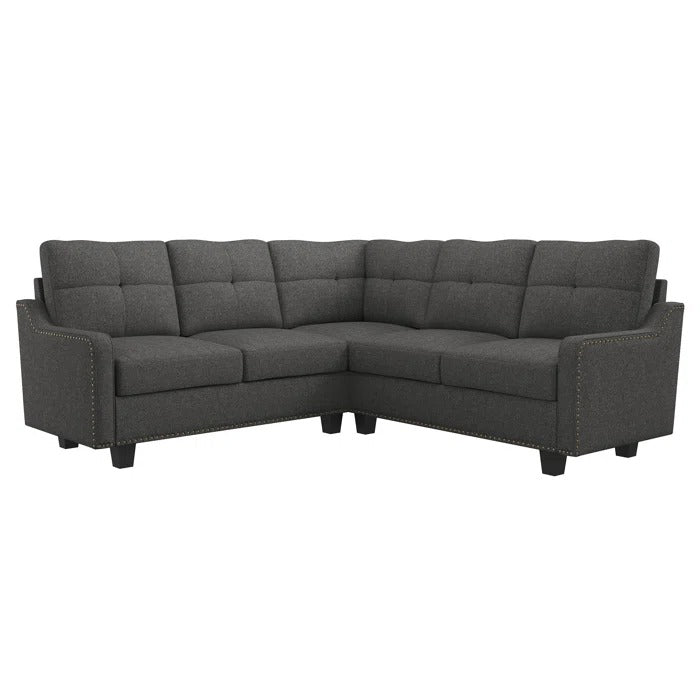 L Shape Sofa Set: Living Room 3+2 Corner Sectional Sofa