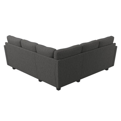 L Shape Sofa Set: Living Room 3+2 Corner Sectional Sofa