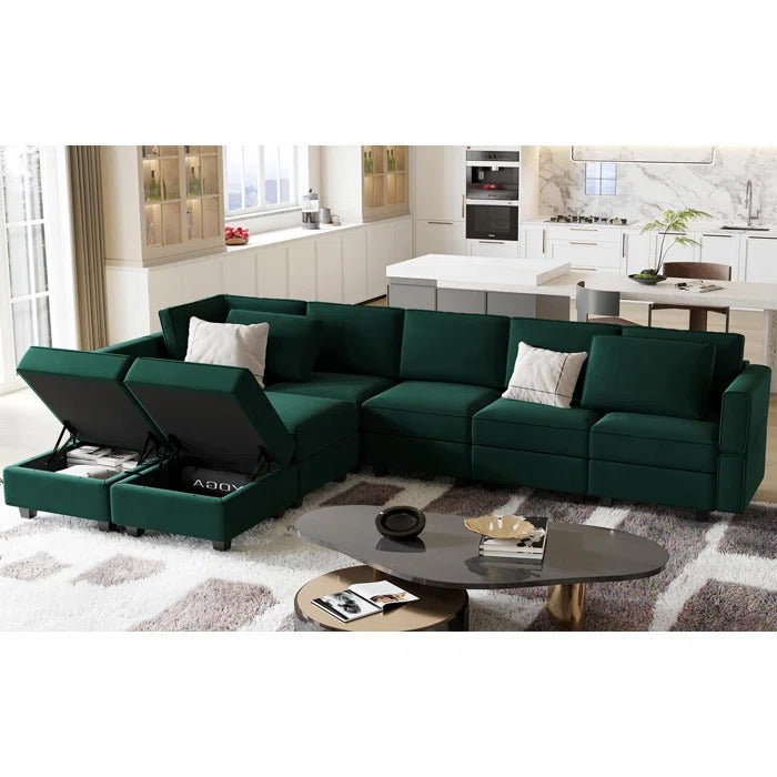 L Shape Sofa Set: Luxury, Fashion, and Elegant Velvet Sectional Sofa