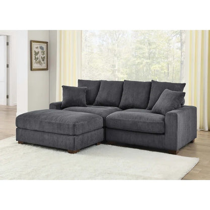 L Shape Sofa Set: Modular Sectional Set Adds Extra Seating