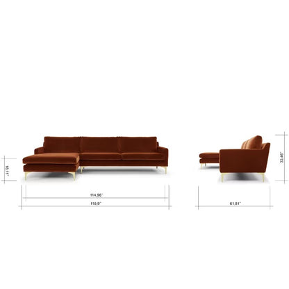 L Shape Sofa Set: Piece Upholstered Chaise Sectional