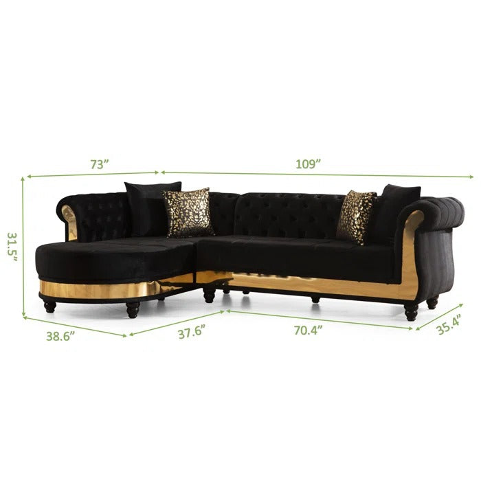 L Shape Sofa Set: Piece Upholstered Sectional