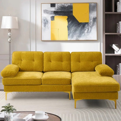 L Shape Sofa Set: Right Hand Facing Upholstered Sectional Sofa