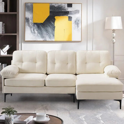 L Shape Sofa Set: Right Hand Facing Upholstered Sectional Sofa