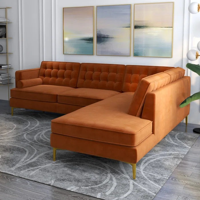 L Shape Sofa Set: Sofa-and-Chaise Sectional