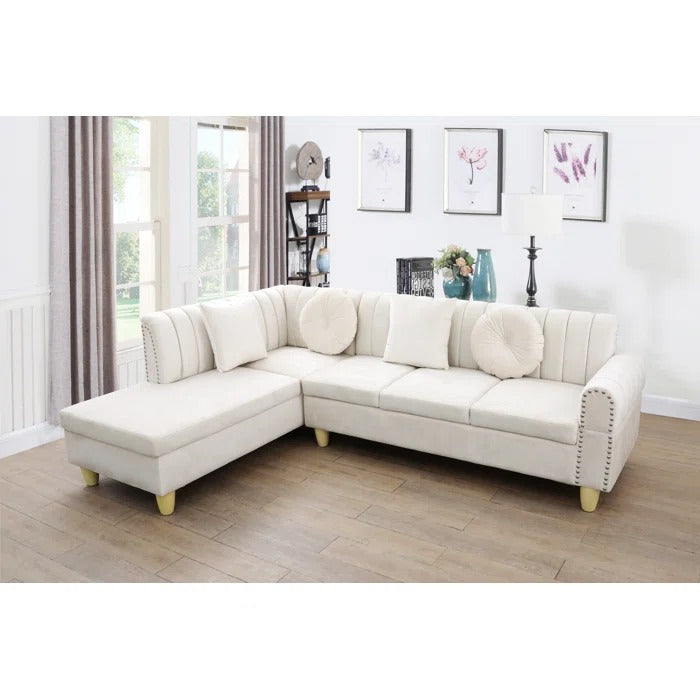 L Shape Sofa Set: Solid Wood Sofa Set