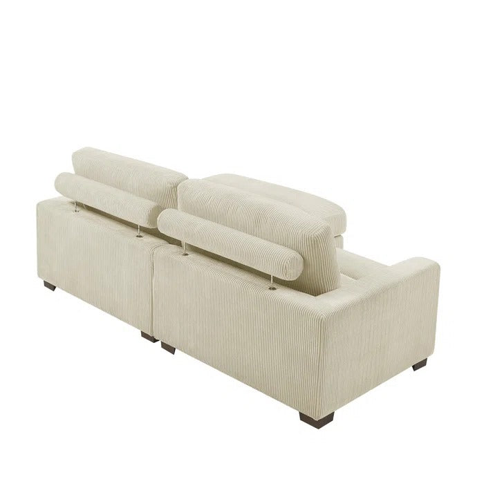 L Shape Sofa Set: Wide Right Hand Facing Sofa & Chaise