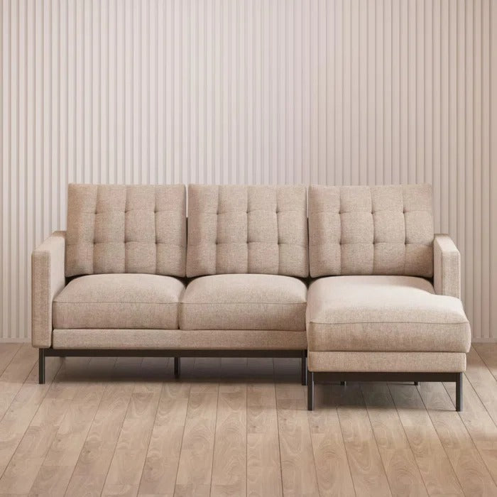 L Shape Sofaaa Set: Durable Steel Frame Sofa Set