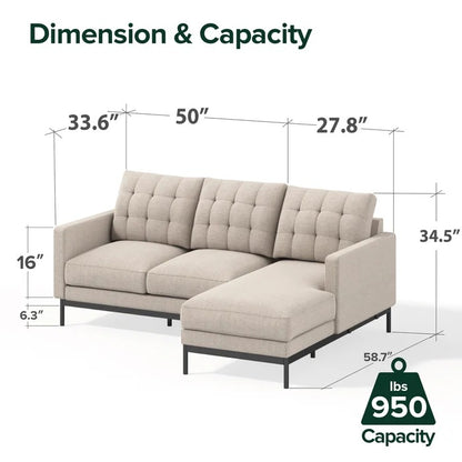 L Shape Sofaaa Set: Durable Steel Frame Sofa Set