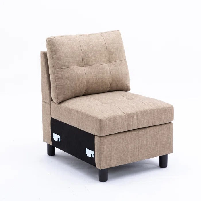 L Shape ofa Set: Modular Sofa & Chaise with Ottoman