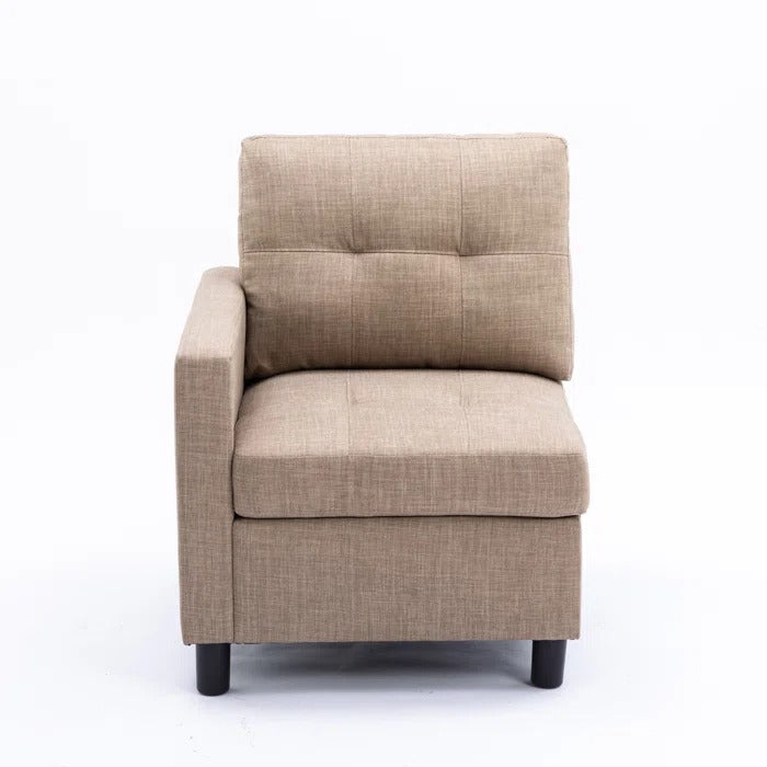 L Shape ofa Set: Modular Sofa & Chaise with Ottoman