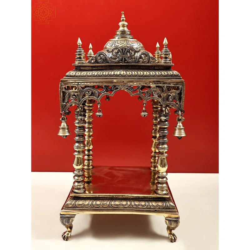Mandir: Handmade Metal Temple Gold