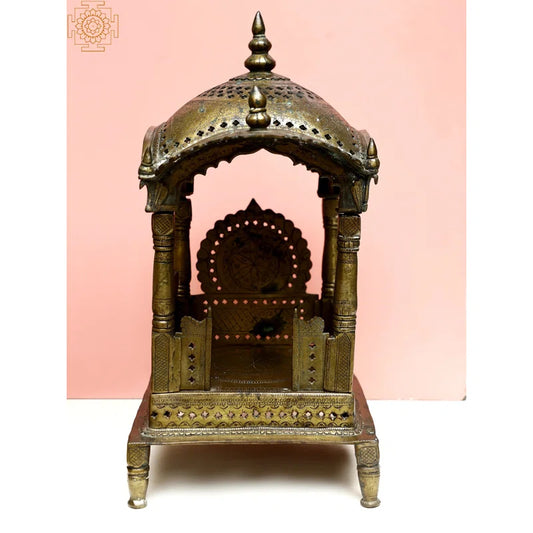 Mandir: Metal Small Size Temple
