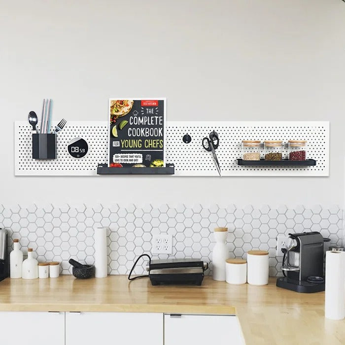 Peg Board: Black Frankfurt Metal Pegboard Desk Organizer