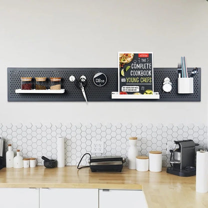 Peg Board: Black Frankfurt Metal Pegboard Desk Organizer