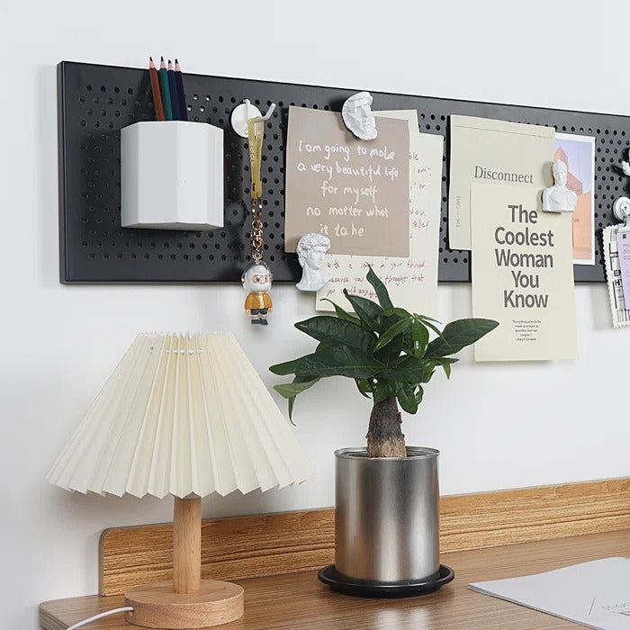 Peg Board: Black Frankfurt Metal Pegboard Desk Organizer