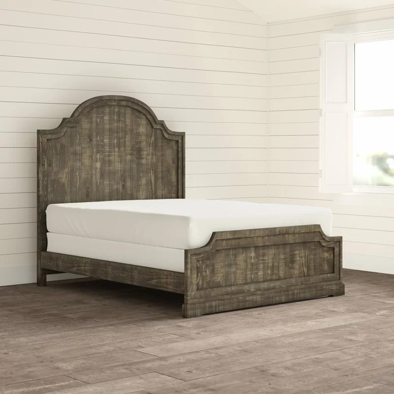 Poster Bed: High Headboard Wooden Bed
