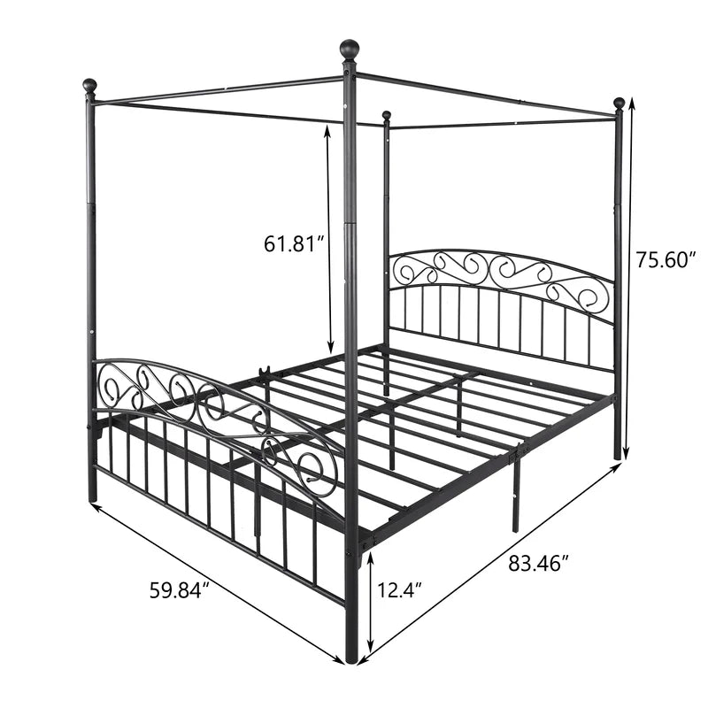 Poster Bed: Metal Big Size Bed